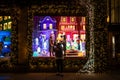 A Christmas display at Saks 5th Ave in New York