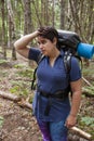 Stressed and anxious while hiking Royalty Free Stock Photo