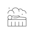 Person lying in sauna icon
