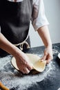 Person making shortcrust pastry