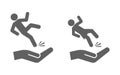 Person man woman fall icon