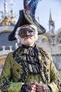 Person in mask at The Carnival of Venice 2018 Royalty Free Stock Photo