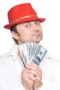 The person and money Royalty Free Stock Photo