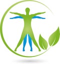 Person on the Move, Colored, Fitness and Health Logo