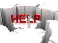 Person needs help - conceptual image