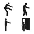 person open door icon vector