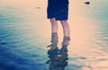 Person paddling in sea Royalty Free Stock Photo