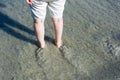 Person paddling in sea Royalty Free Stock Photo