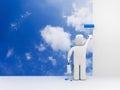Person paint sky Royalty Free Stock Photo