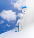 Person paint sky Royalty Free Stock Photo