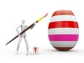 The person paints eggs for Easter Royalty Free Stock Photo