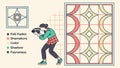 Person Photographing Geometric Grid, Capturing Patterns, vector design Generative AI Royalty Free Stock Photo