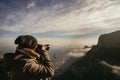 Person photographing in Monestir de Montserrat