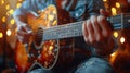 Person Playing Guitar Close Up Royalty Free Stock Photo