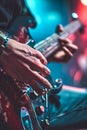 Person Playing Guitar Up Close Royalty Free Stock Photo