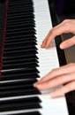 Person playing piano