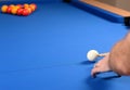 Person playing pool Royalty Free Stock Photo