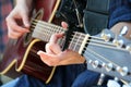Guitar playing Royalty Free Stock Photo