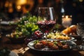 Person pouring a glass of red wine - stock photography concepts Royalty Free Stock Photo