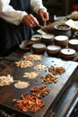 A person practicing traditional Chinese medicine