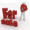 Person presentation of new homes for sale Royalty Free Stock Photo