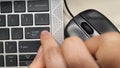 A person pressing a keyboard key with the word Google Bard