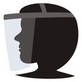 Person with protective face shield, vector icon Royalty Free Stock Photo