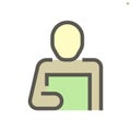 Person reading document vector icon