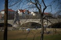 Person Riding Bicycle in munich near the isar