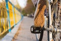 Person riding a bike outdoors