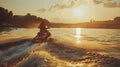 Person Riding Jet Ski on Body of Water