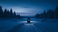 Snowmobile Ride: A Magical Journey Through The Night