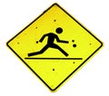 Person running sign