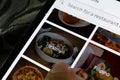 A person selecting Healthy food option while ordering food online on an app - Uber Eats app
