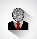 Person silhouette finger print head ,Protect individual identity concept