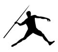 Person silhouette throwing a spear