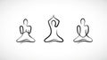 Person sitting in different yoga lotus position