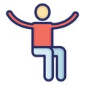 Person, sitting Isolated Vector icon which can easily modify or edit