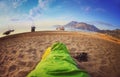 Person sleeping on beach,Cirali