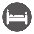 person sleeping pictogram hotel or motel icon image