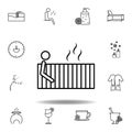 person in spa sauna, heating outline icon. Detailed set of spa and relax illustrations icon. Can be used for web, logo, mobile app