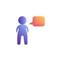 Person speak flat icon Royalty Free Stock Photo