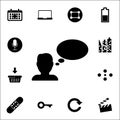 the person speaks icon. web icons universal set for web and mobile