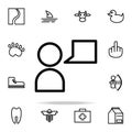 the person speaks icon. web icons universal set for web and mobile