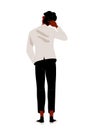 Person standing turned backside vector Royalty Free Stock Photo