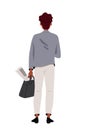 Person standing turned backside vector Royalty Free Stock Photo