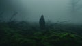 Mysterious Figure Emerges From Green Mist In Haunting Swamp