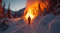 Frozen Fire: A Captivating Photoshoot Of Forests And Mount Vinson
