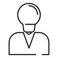 Person suit data idea icon outline vector. Focus vision