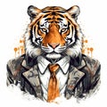 Cool Tiger Shirt With Suit: Poster Art Style And Pop Culture Influence